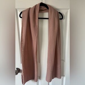 100% Cashmere Blush Pink Scarf | Soft Lightweight Luxury | Classic Neutral
